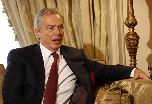 Quartet Representative to the Middle East and former British Prime Minister Blair  meets with Egypt's Foreign Minister Shoukry in Cairo
