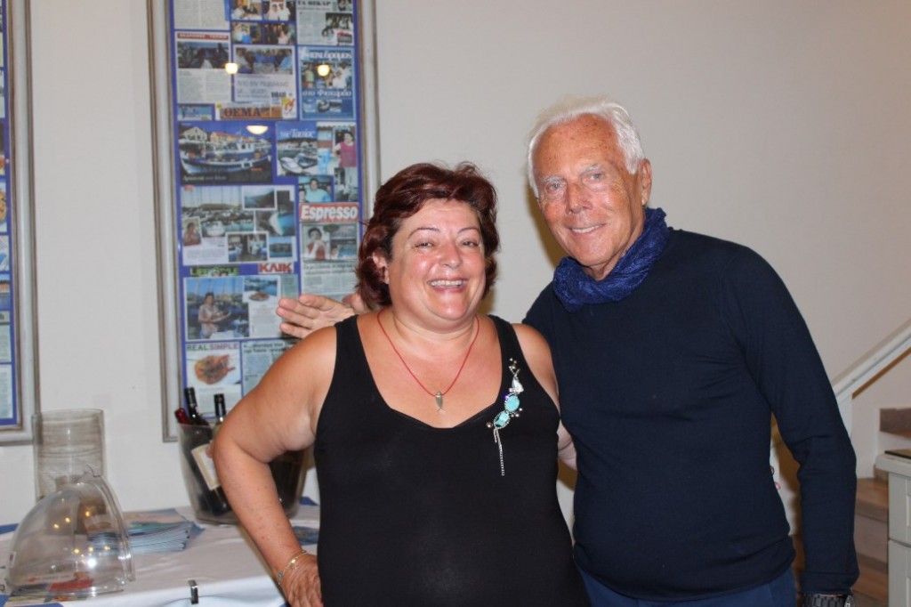 Με τον Τζόρτζιο Αρμάνι.