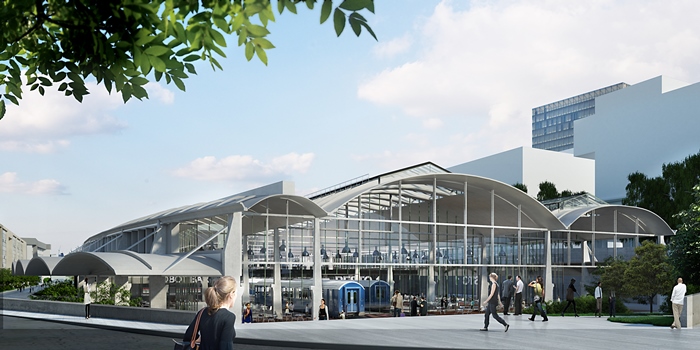 08_Facade du restaurant et jardin - Wilmotte & Associes