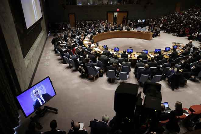 The United Nations Security Council meets on the situation in the Middle East, including the Palestinian question