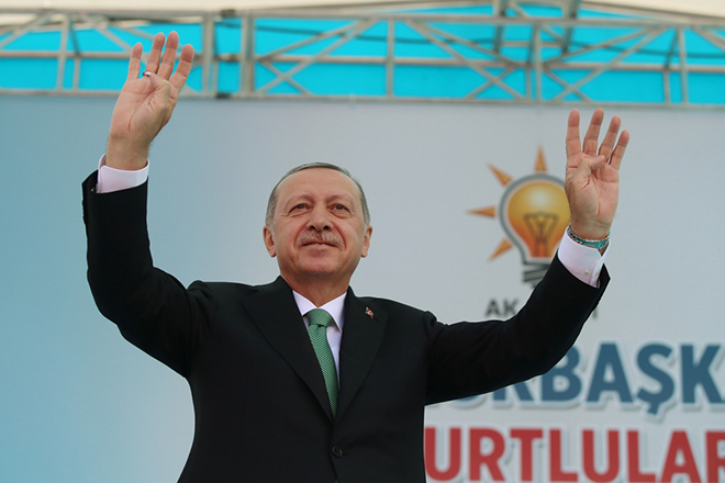 Turkish President Recep Tayyip Erdogan in Bayburt