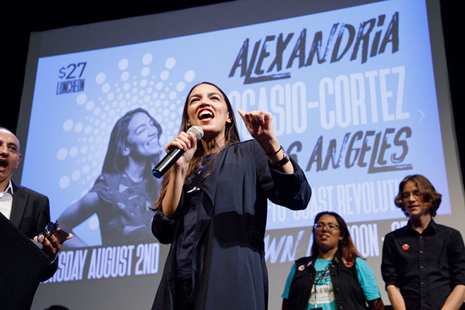 Ocasio-Cortez rally in Los Angeles