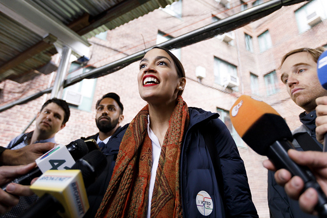 Ocasio-Cortez vote in the 2018 midterm elections