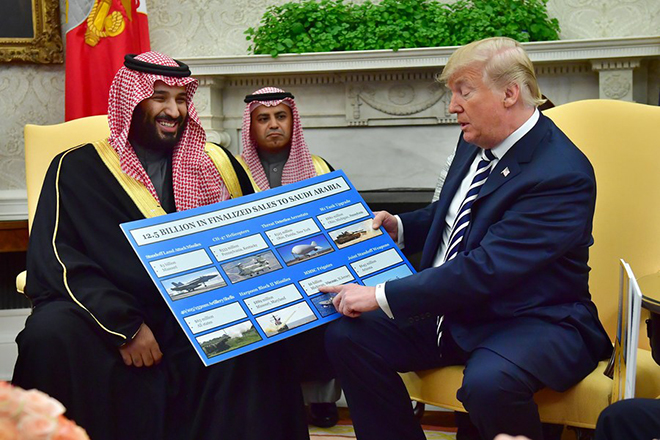 usa - saudi Trump meets with Prince Mohammed bin Salman of Saudi Arabia at the White House