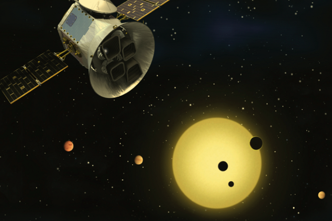 Schematic of the Transiting Exoplanet Survey Satellite (TESS) Image- NASA