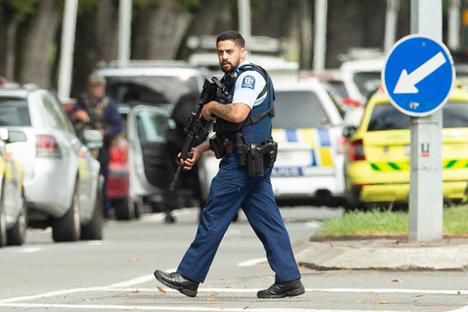 Gunmen kill at least 40 people at mosques in Christchurch