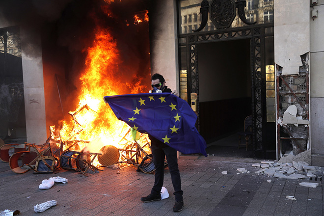 Yellow vests protest  in Paris