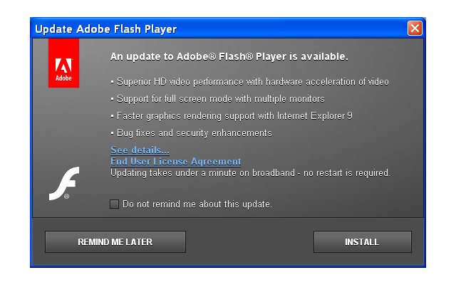 Αν δεν αναβαθμίσατε τον Adobe Flash Player, κάντε το τώρα