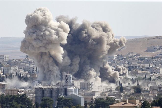 Οπισθοχώρηση του Ισλαμικού Κράτους από την Κομπάνι λόγω βομβαρδισμών