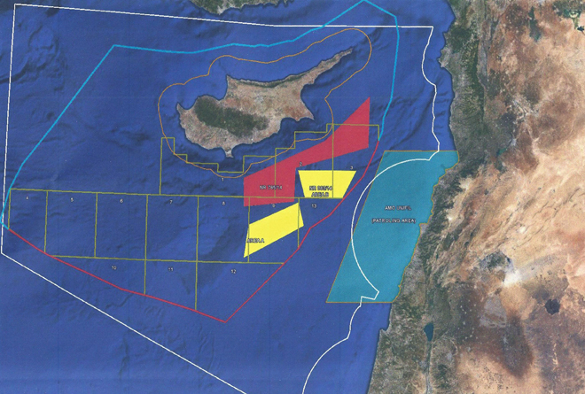 Ο χάρτης των κυπριακών θαλάσσιων περιοχών που παραβίασε η Τουρκία