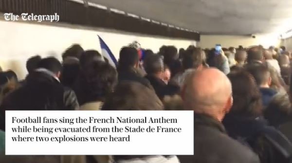 Βίντεο: Οι Γάλλοι αποχωρούν από το Stade de France, τραγουδώντας τον εθνικό ύμνο
