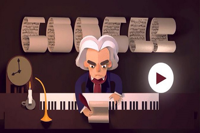 Google: Αφιερωμένο στον Μπετόβεν το σημερινό doodle