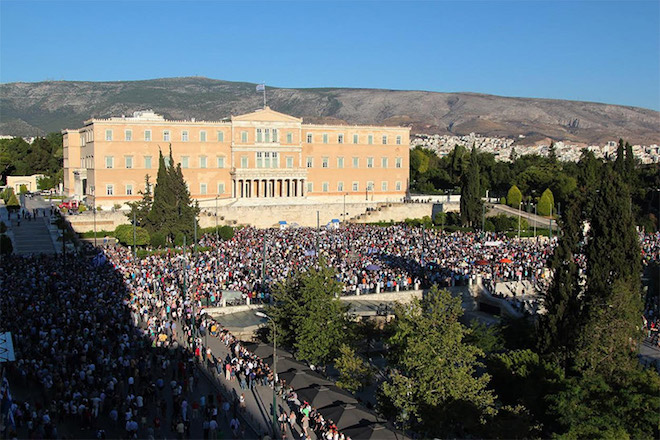 Ειρηνική η αντικυβερνητική συγκέντρωση των «Παραιτηθείτε»