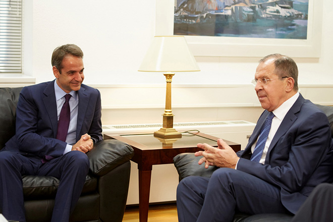 Κυπριακό, Τουρκία και σχέσεις Ελλάδας-Ρωσίας στη συνάντηση Μητσοτάκη- Λαβρόφ
