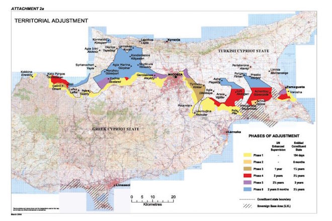 Αυτός είναι ο χάρτης που προτείνει η Ελληνοκυπριακή πλευρά