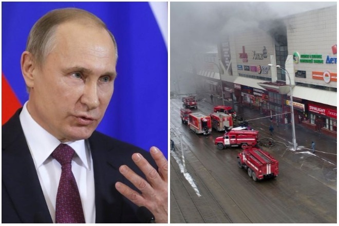 Πούτιν: Εκληματική αμέλεια η πυρκαγιά στο εμπορικό κέντρο