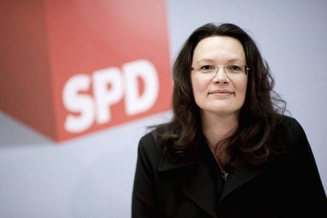 Πρόεδρος του SPD με ποσοστό 66,35% η Αντρέα Νάλες