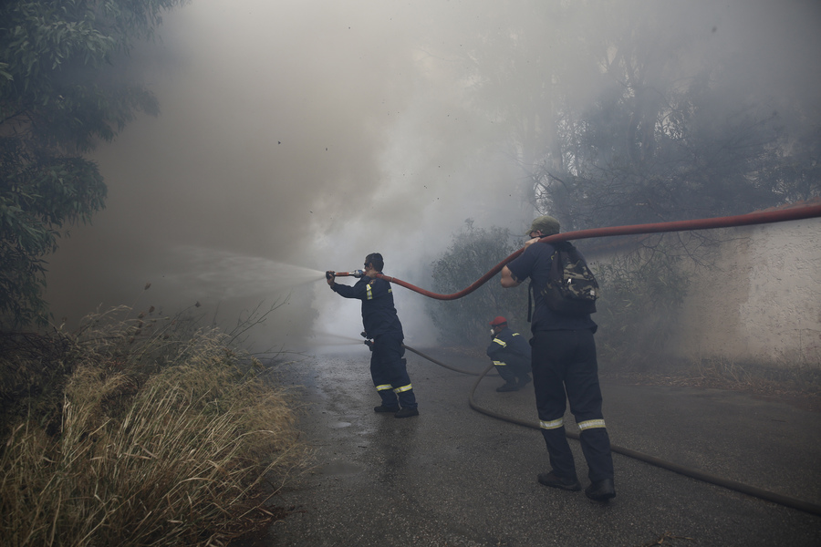 Πυρκαγιά σε δασική περιοχή στα Κανάκια Σαλαμίνας