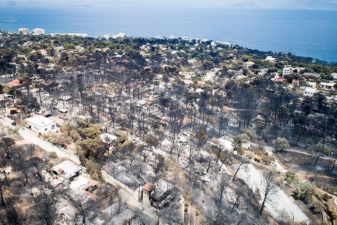 Αστεροσκοπείο Αθηνών: Περίπου 12.600 καμένα στρέμματα στην Ανατολική Αττική