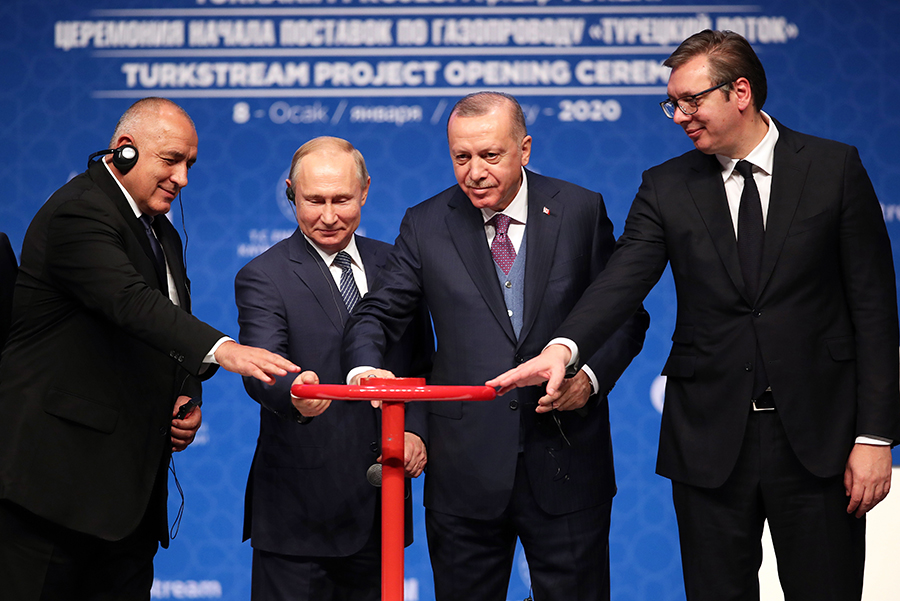 Πούτιν και Ερντογάν εγκαινίασαν τον αγωγό Turkish Stream
