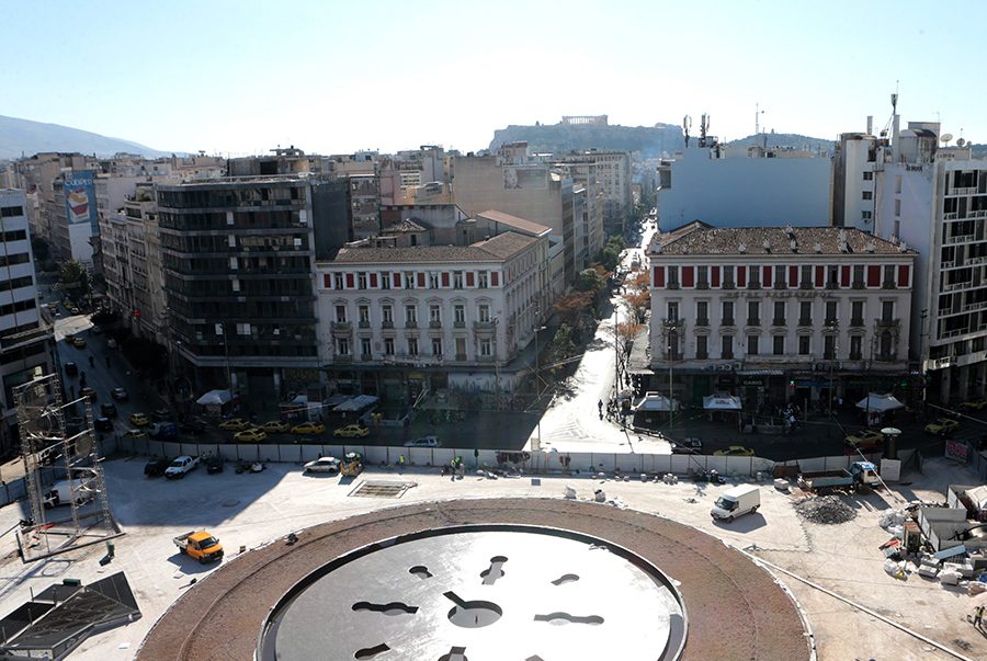 Τα αποκαλυπτήρια της ανανεωμένης πλατείας Ομονοίας- Εντυπωσιακά πλάνα από ψηλά