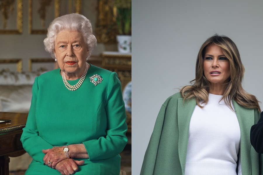 Η Μελάνια Τραμπ ακολουθεί τη βασίλισσα Ελισάβετ και ντύνεται στα πράσινα. Τι συμβολίζει όμως το χρώμα;
