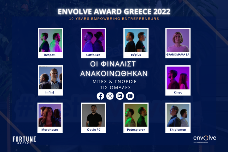 Envolve Award Greece 2022: Οι δέκα φιναλίστ του διαγωνισμού επιχειρηματικότητας μιλούν στο Fortune Greece