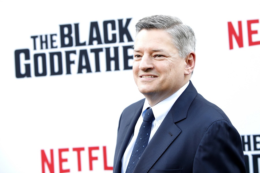 epa07623984 Netflix CEO Ted Sarandos arrives for the world premiere of 'The Black Godfather' at the Paramount Theater in Hollywood, Los Angeles, California, USA, 03 June 2019. The movie opens globally 07 June 2019. EPA/NINA PROMMER