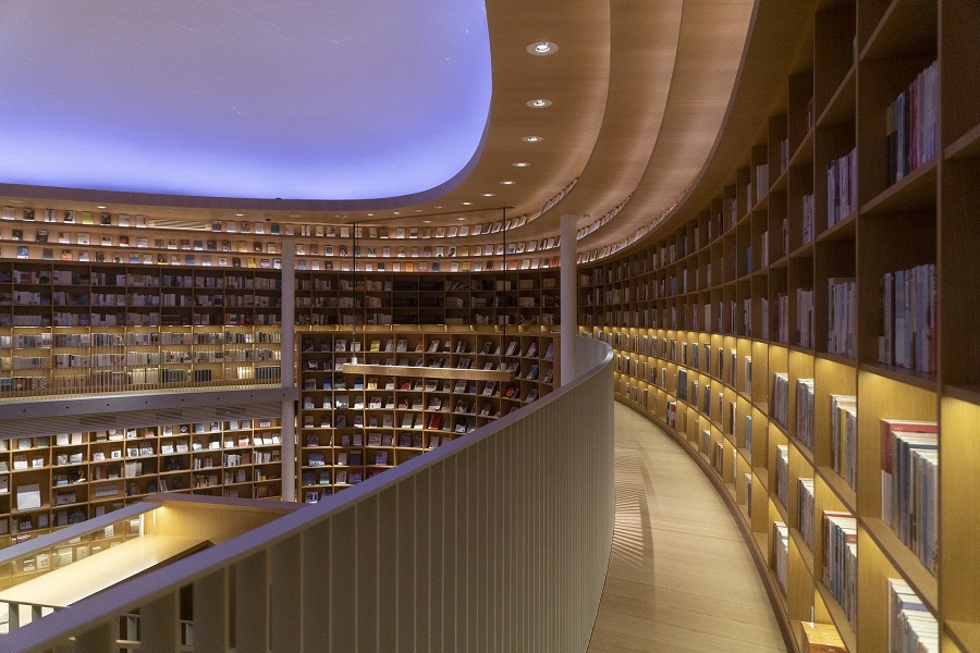 Μια εντυπωσιακή βιβλιοθήκη «σκουληκότρυπα» κατασκευάζεται στην κινεζική πόλη Χαϊκού (Φωτογραφίες)