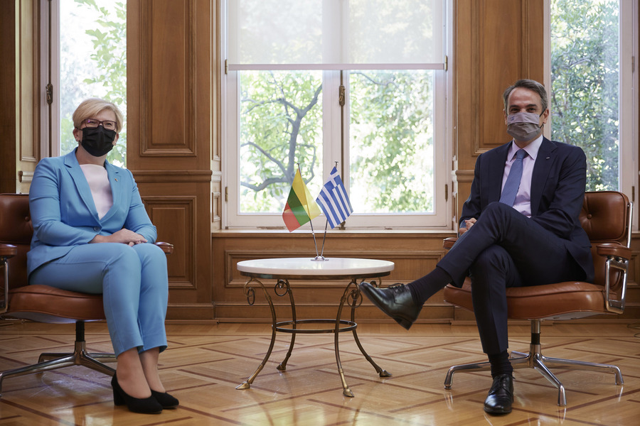 Μητσοτάκης με Λιθουανή πρωθυπουργό: Η Ελλάδα δεσμεύεται να προστατεύσει τα σύνορά της, που είναι και σύνορα της ΕΕ