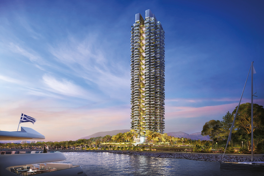 Marina Tower: Στην Ελλάδα ο πιο ψηλός πράσινος «φάρος» στη Μεσόγειο