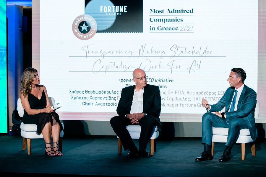 Σπύρος Θεοδωρόπουλος και Χρήστος Χαρπαντίδης στο Fortune Exclusive Event: «Η εμπιστοσύνη χτίζεται με βάση την αλήθεια»