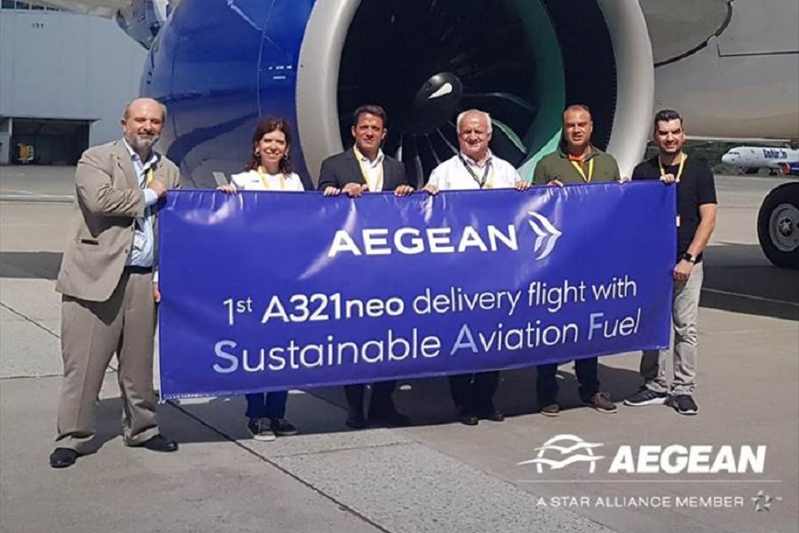 Η Aegean παρέλαβε ακόμη ένα αεροσκάφος Α321neo – Πρώτη πτήση με βιώσιμα αεροπορικά καύσιμα στην Ελλάδα
