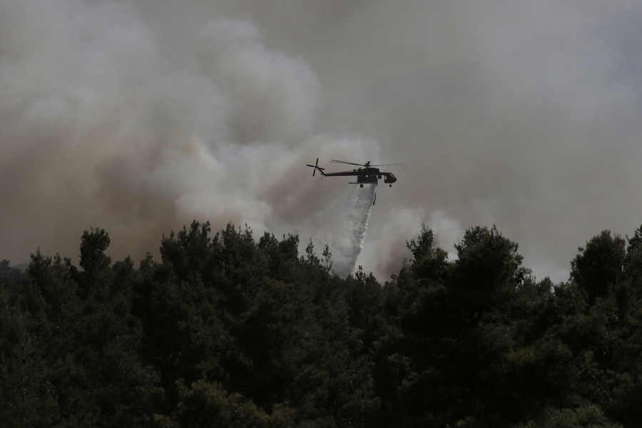 Πυρκαγιές από κεραυνούς σε Μάνδρα και Χαλκιδική – Συνεχίζεται η μάχη σε Εύβοια, Ηλεία, Αρκαδιά και Λακωνία