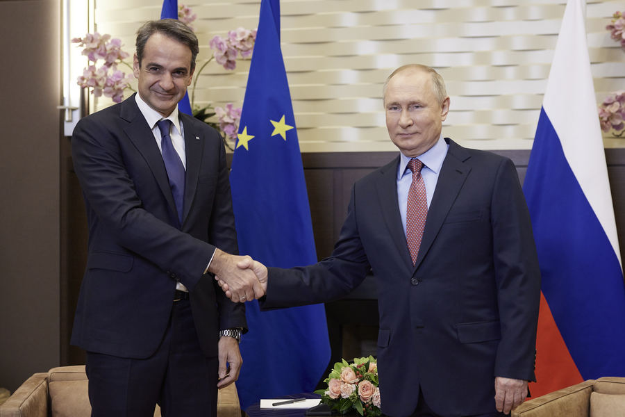 Ενέργεια, ελληνοτουρκικά, επενδύσεις και νέες οικονομικές συνεργασίες στη συνάντηση Πούτιν – Μητσοτάκη