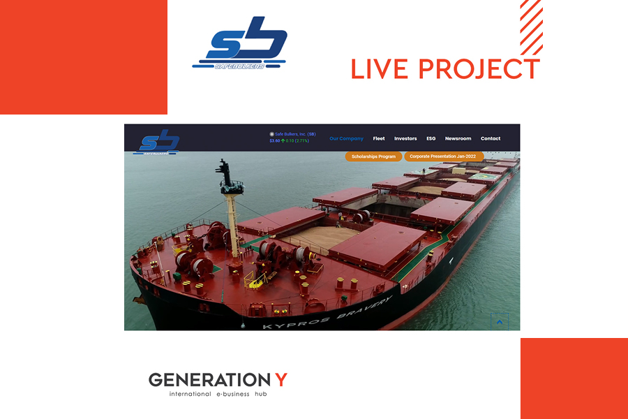 Live το νέο ψηφιακό εταιρικό προφίλ της ναυτιλιακής Safe Bulkers από την Generation Y