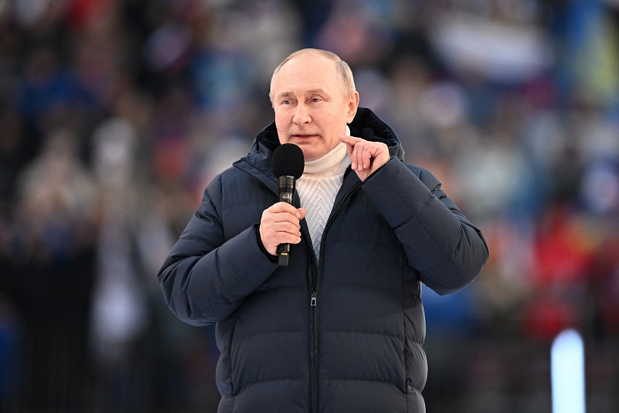 “Κόπηκε” στον αέρα η ομιλία του Πούτιν σε φιέστα για την προσάρτηση της Κριμαίας