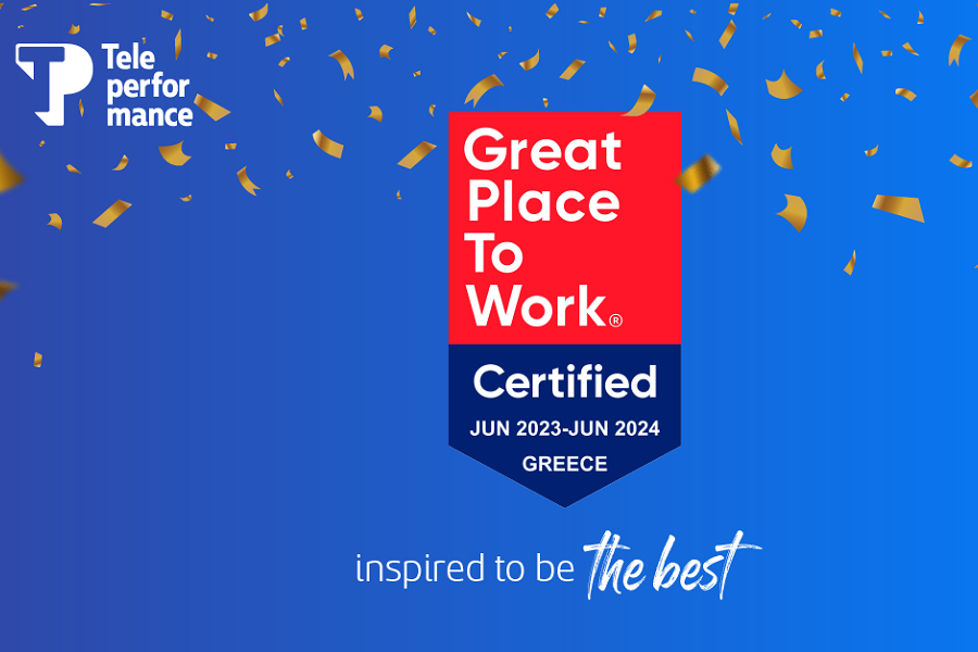 Η Teleperformance Greece για 6η συνεχόμενη χρονιά ως ‘Great Place to Work’