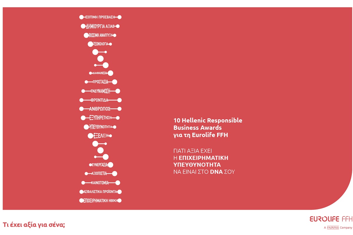 Eurolife FFH: Αξία έχει η επιχειρηματική υπευθυνότητα να είναι στο DNA σου