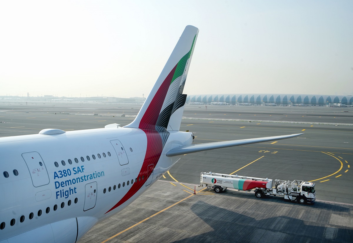 Η Emirates πραγματοποίησε την πρώτη δοκιμαστική πτήση παγκoσμίως με 100% Βιώσιμο Αεροπορικό Καύσιμο (SAF), με αεροσκάφος τύπου A380