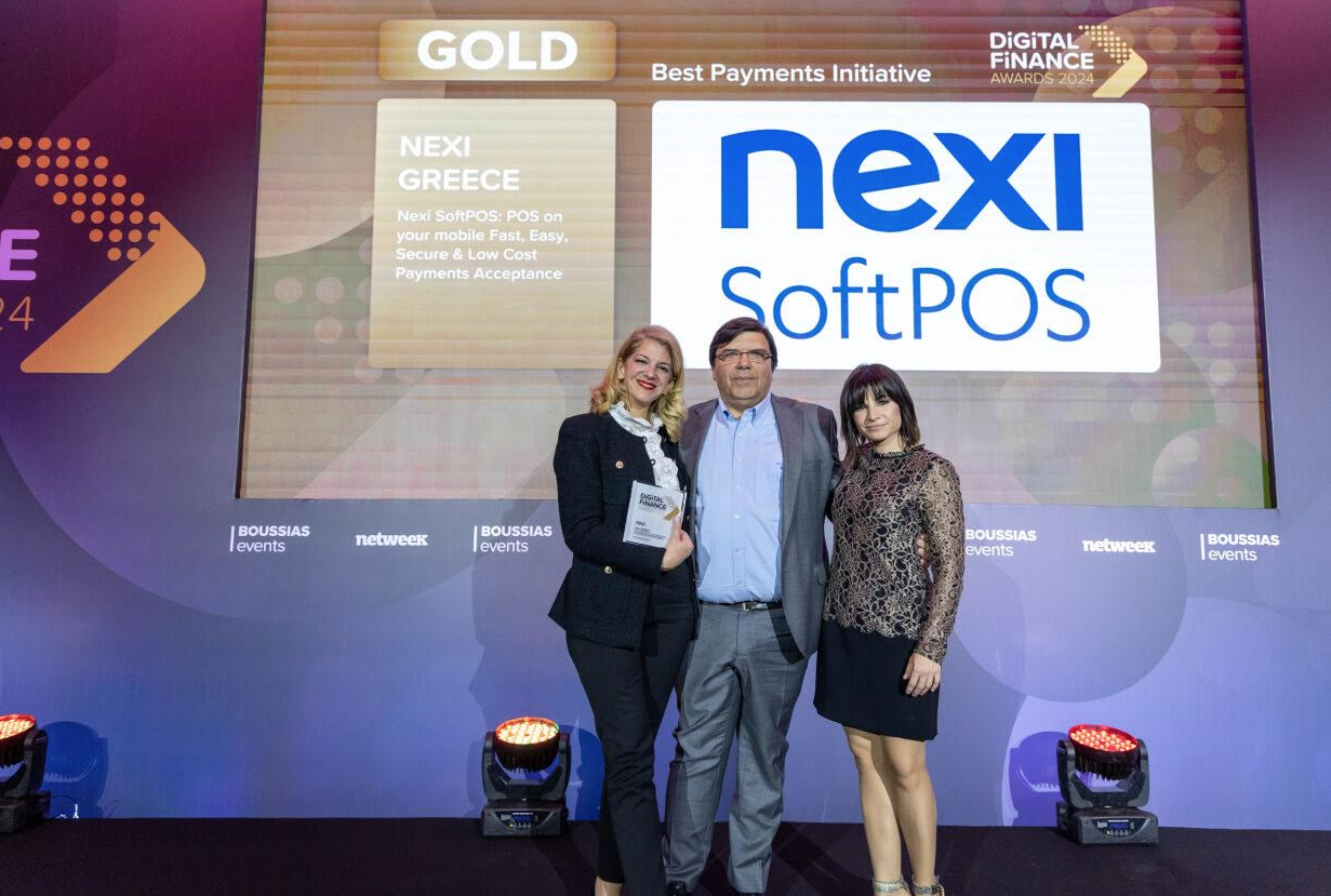 Η Nexi Ελλάδος με χρυσή διάκριση στα Digital Finance Awards 2024 για το Nexi SoftPOS