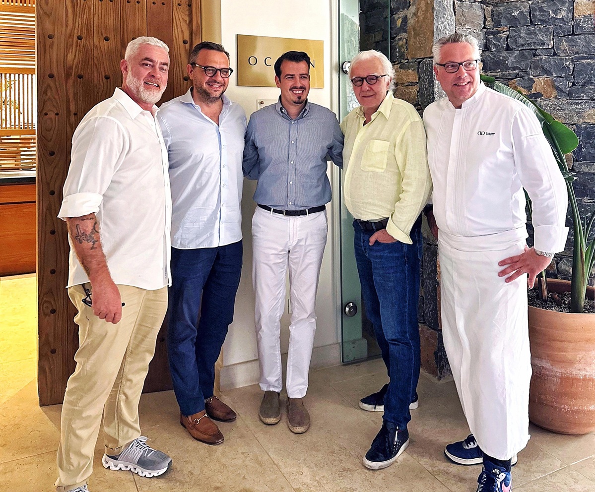 Alex Atala, Δημήτρης Δάιος, Γιώργος Μπριλάκης, Alain Duccasse, Jerome Lacressonniere - Director του Ducasse Conseil