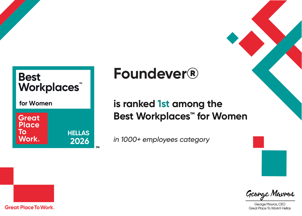 Foundever: Κατέκτησε την πρώτη θέση στα Best Workplaces™ for Women Hellas 2026